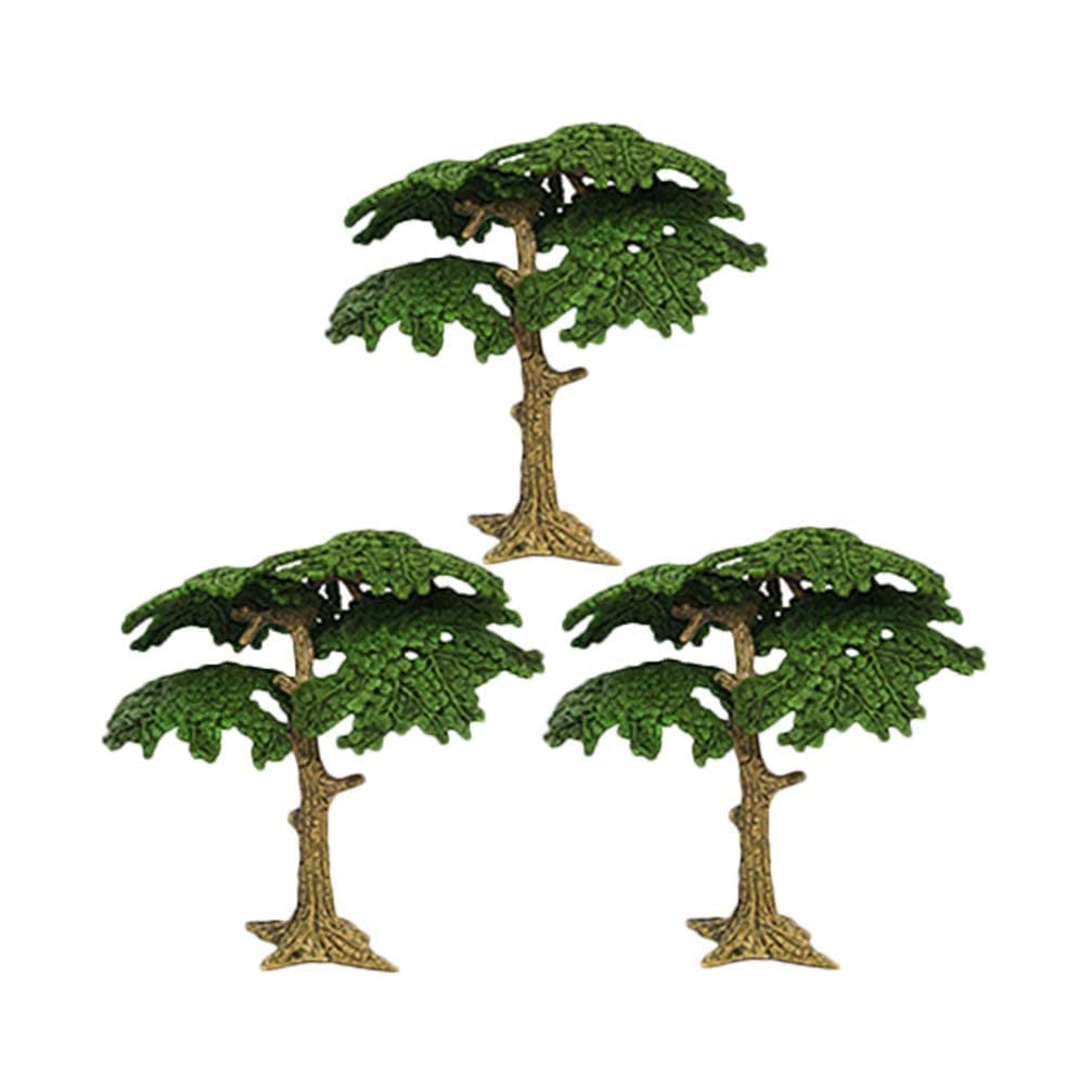 NALACAL Tree Model Artificial Fake Mini Miniature Trees Train Railways Landscape Scenery Decoration Mini Pine Tree Cypress Model for DIY Scenery Craft (3pcs)
