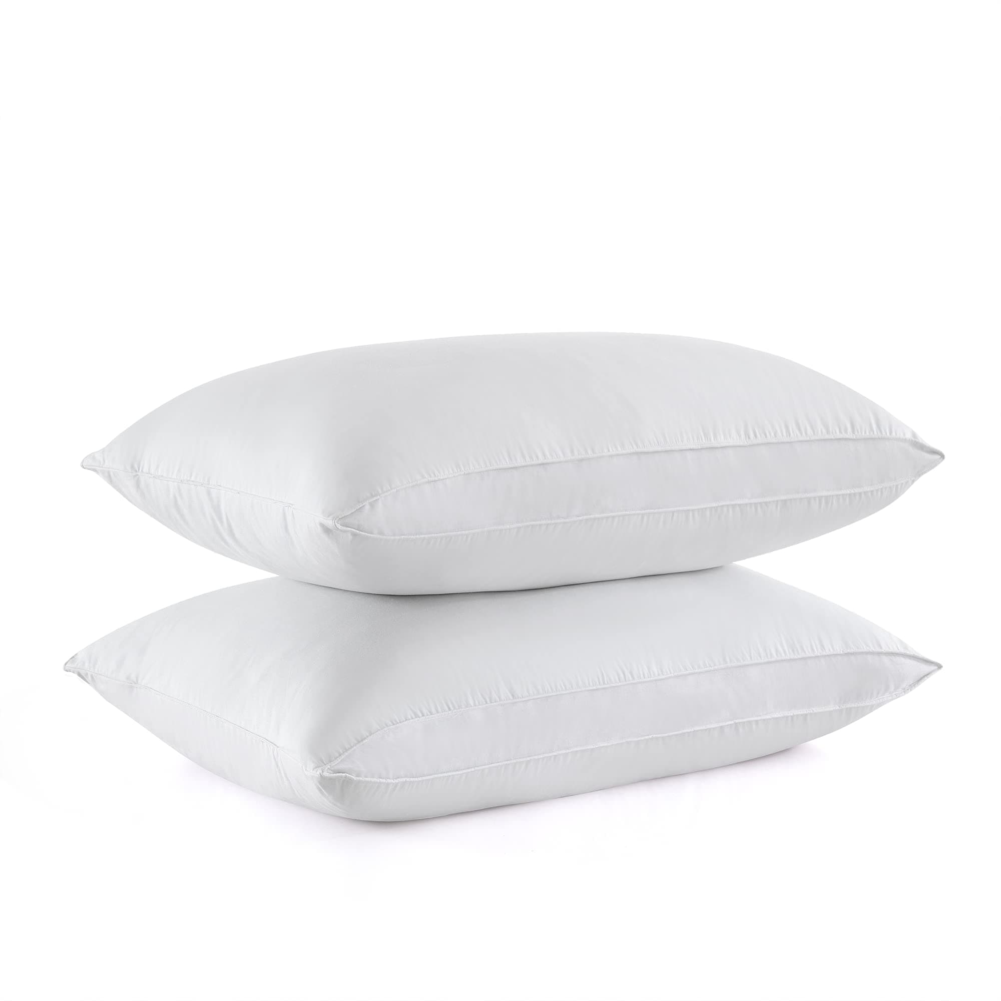 puredown® Goose Feather Down Sleeping Pillows Soft Bed Pillows for Sleeping with 100% Cotton Shell Set of 2 King Size