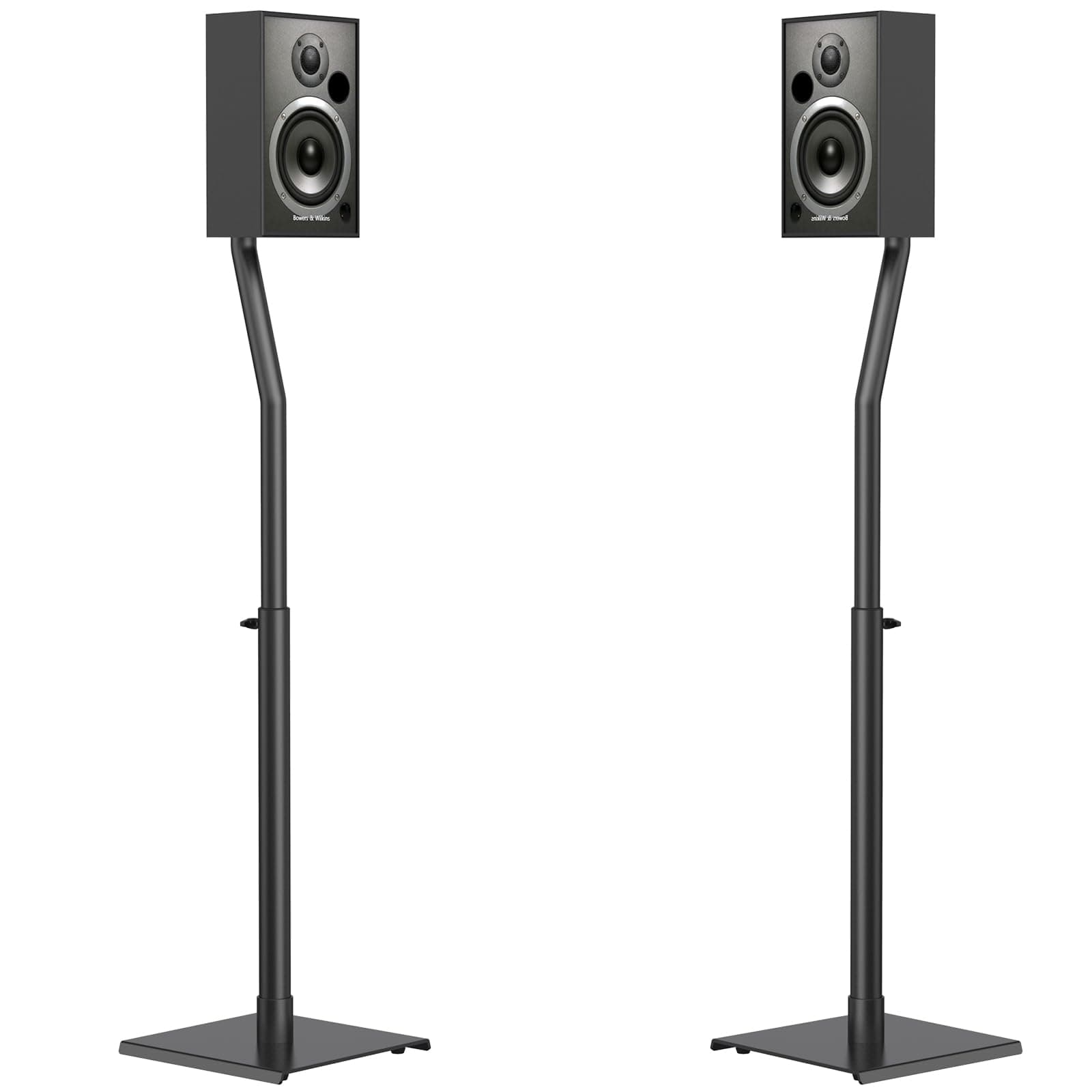 USX MOUNT Universal Speaker Stands, Height Adjustable Extend 30.0" to 39.1" for Satellite Speakers & Small Bookshelf Speakers up to 11 lbs Per Stand, 1 Pair Floor Stands for Sony Bose Polk JBL Yamaha