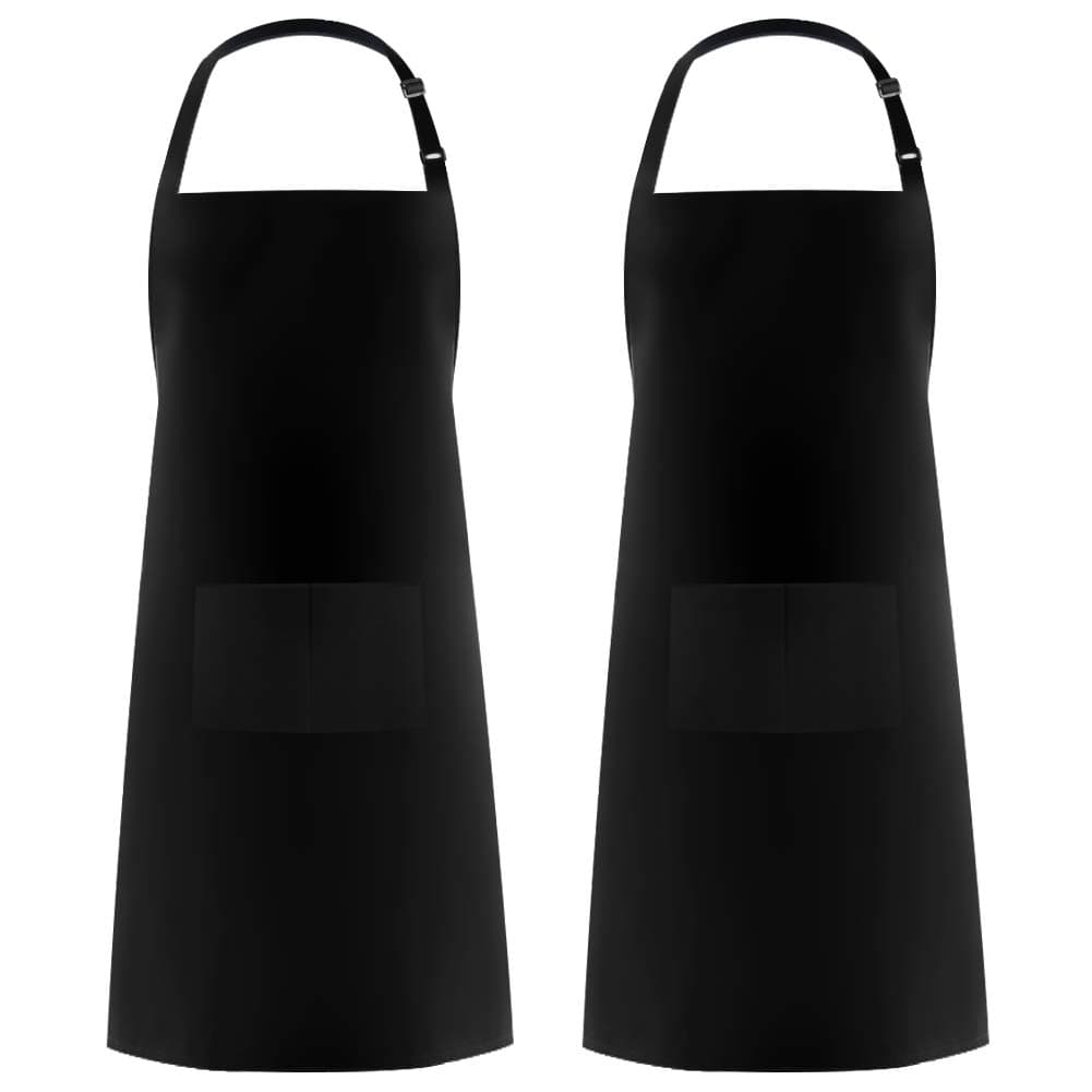 Syntus Apron for Men Women, Adjustable Cooking Kitchen Chef Aprons with 2 Pockets, Cotton/Polycotton/Polyester
