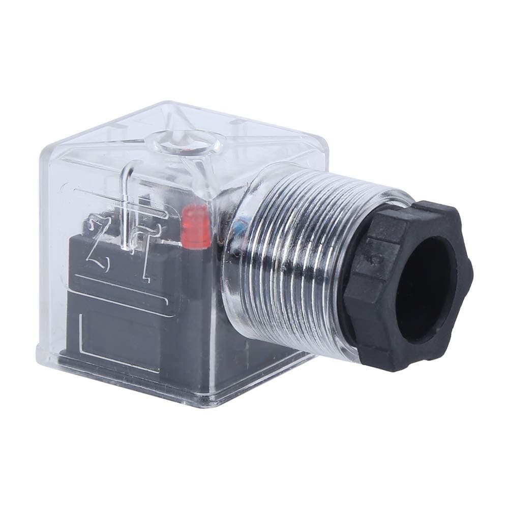 5Pcs Transparent Solenoid Coil Plug Universal Mini Size DC 24V 10A Voltage Hydraulic Solenoid Valve Indicator Plug for Solenoid Valve