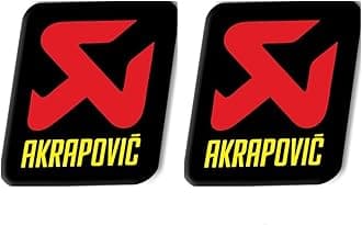 Heat Resistant Aluminium Sticker Decal for Akrapovic Exhaust Muffler Motorcycle (Color : 2pcs SDK076)