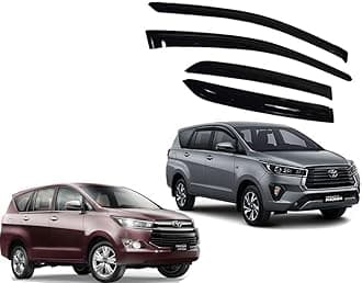 YUVA AUTO Premium Unbreakable Car Window Door Visor/Rain Guard/Wind Deflector Compatible with (Innova Crysta 6pcs)