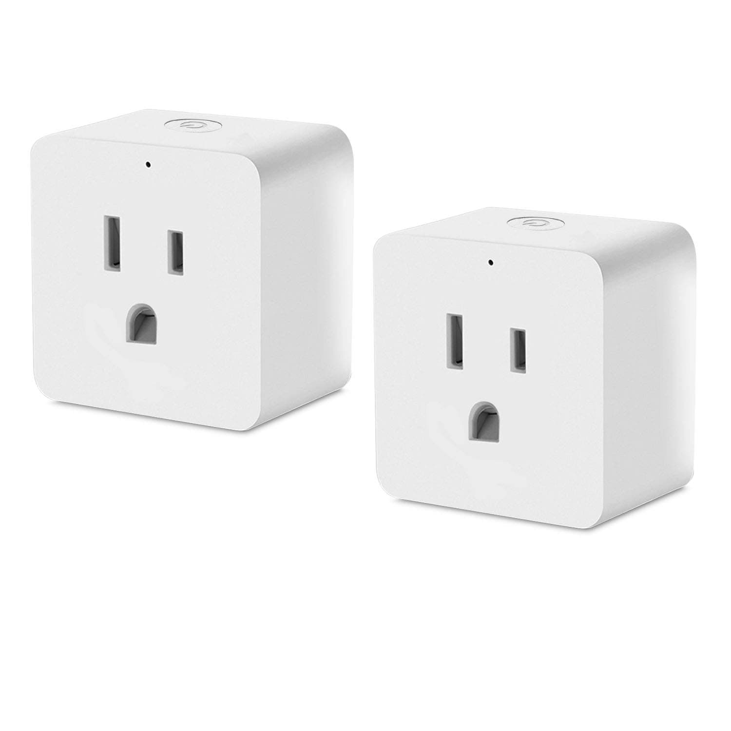 Smart Plug, Wifi Smart plug Works with Amazon Alexa Echo Google Home and IFTTT, No Hub Required, White (2 Pack)