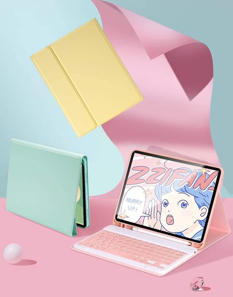 Galaxy Tab S6 Lite 2024/2022/2020 Keyboard Case with Mouse, Detachable Magnetic Keyboard Protective Cover with S Pen Holder and Mouse for Galaxy S6 lite (Purple)