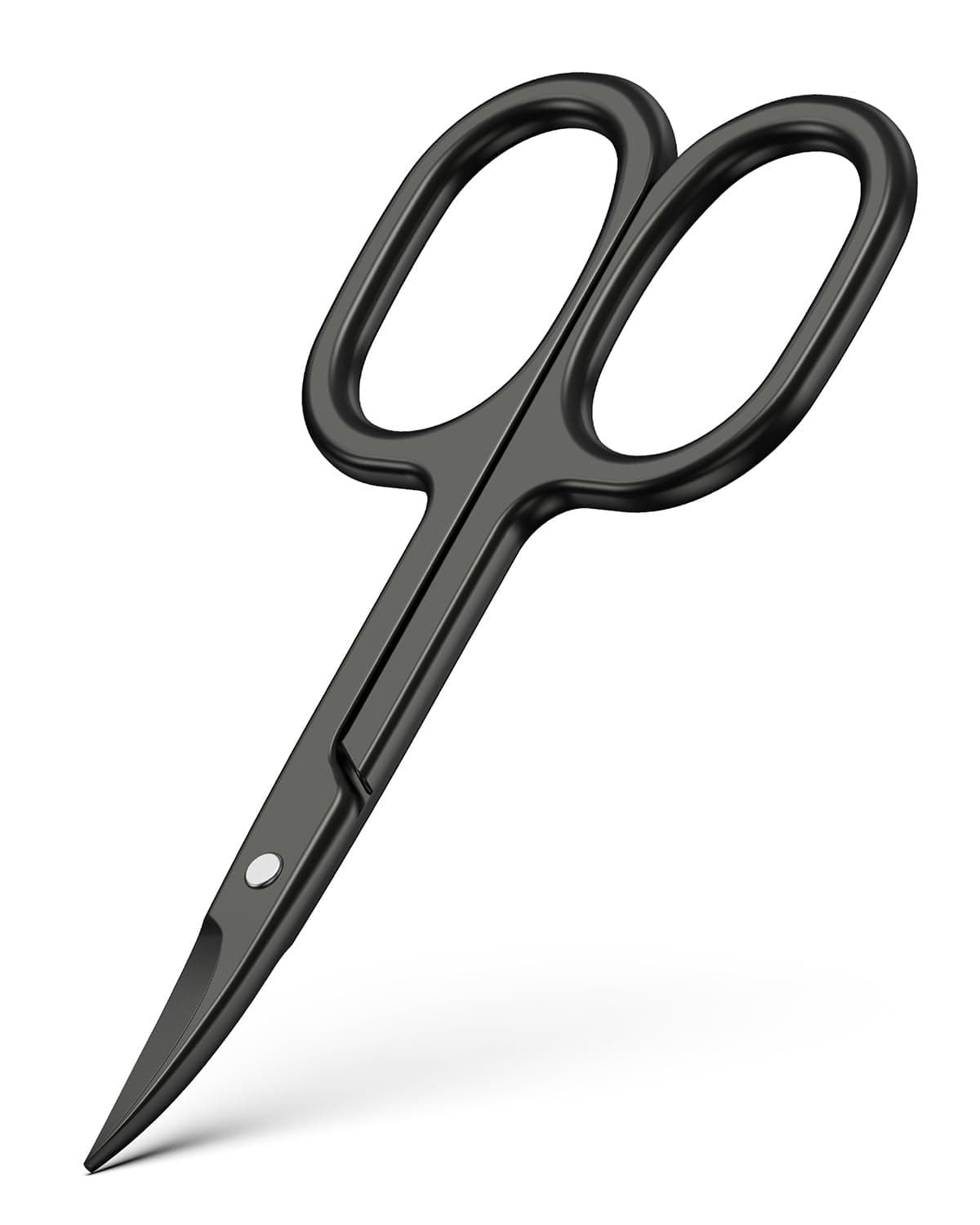 BEZOX Curved Nail Scissors – Fingernail Scissor for Women, Toenail Scissors for Thick Nails – Ergonomic Small Manicure Tool, Ultra-Sharp Nail Grooming Tool for Men - Black