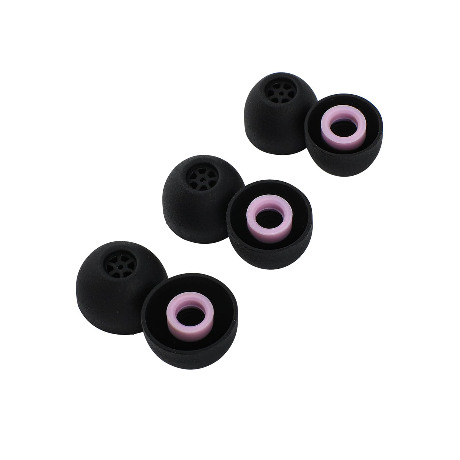 Kiwi Ears Flex Earbud Tips, Replacement Silicone IEM Tips, 3 Pairs, S/M/L Size, for KZ ZS10 Pro 2, SuperMix 4,Hype4,Orchestra Lite, Cadenza Wired/Wireless Earphones (Black)