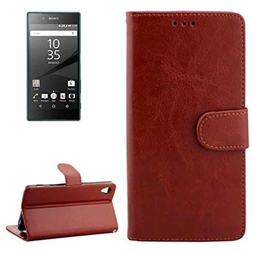 Case For Sony Z5, Crazy Horse Texture Horizontal Flip Leather Case with Holder & Card Slots & Wallet & Photo Frame for Sony Xperia Z5 / E6603 / E6653 / E6633 / E6683(Brown)