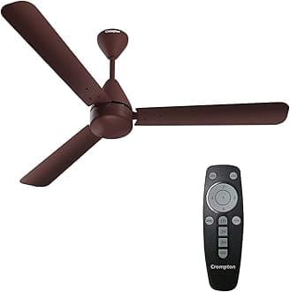 Crompton Energion Hyperjet 1200mm BLDC Ceiling Fan | Point Anywhere Remote Control | BEE 5 Star Rated Energy Efficient | Superior Air Delivery | Anti-Rust | 2 Year Manufacturer Warranty | Brown