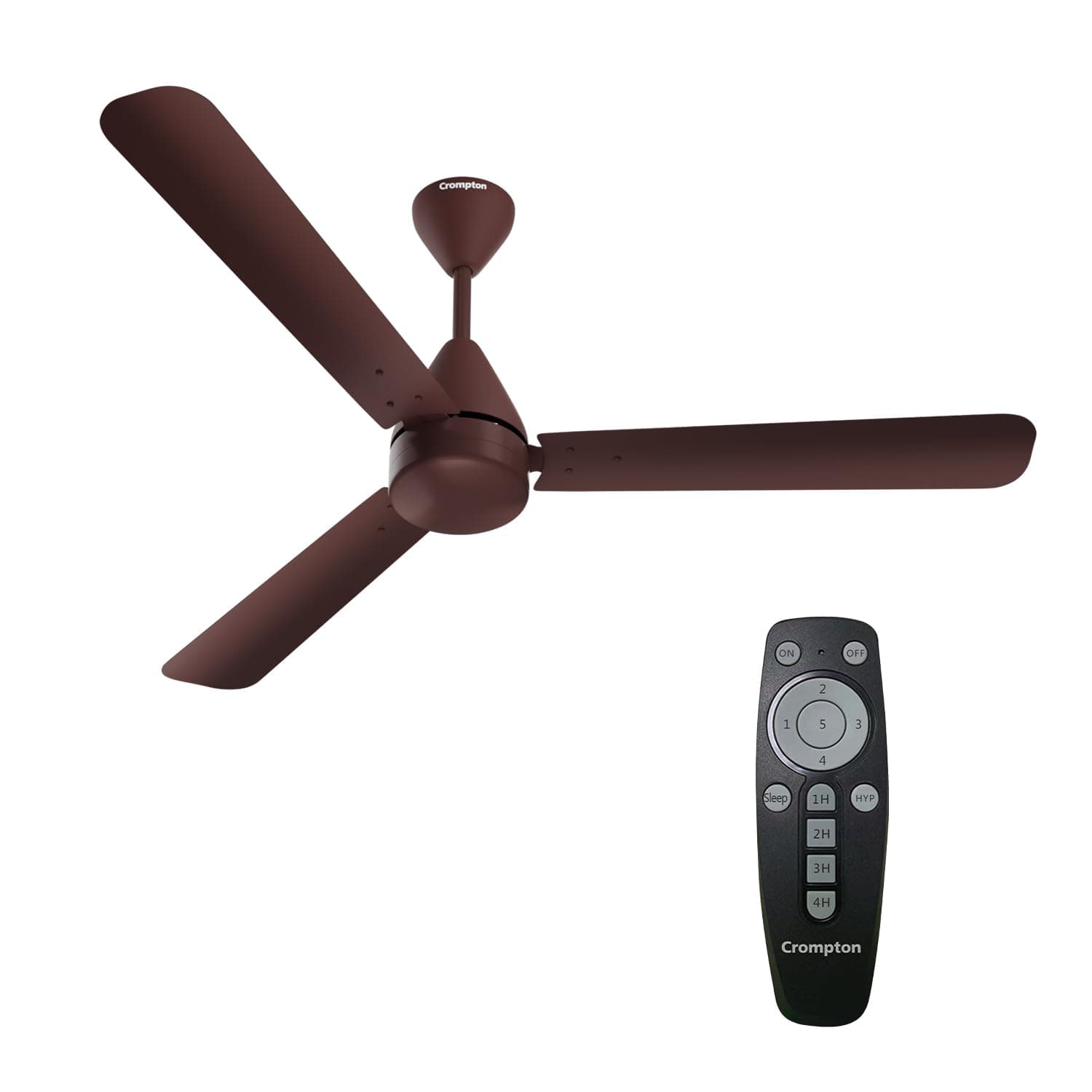 Energion Hyperjet 1200mm BLDC Ceiling Fan | Point Anywhere Remote Control | BEE 5 Star Rated Energy Efficient | Superior Air Delivery | Anti-Rust | 2 Year Manufacturer Warranty | Brown
