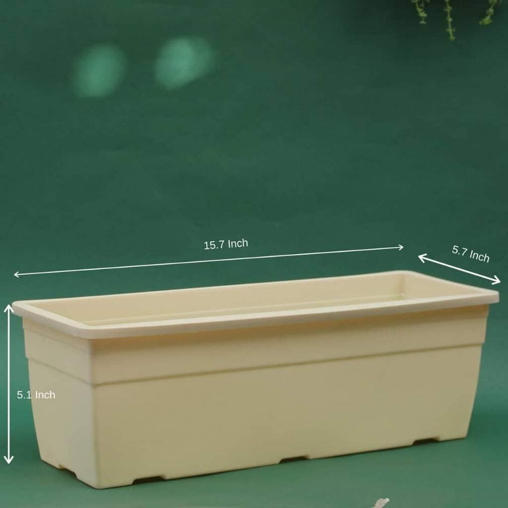 Creative Farmer Flower Pot Reca 40 Cp - Ivory, with Self Watering Kit 15.7 Inch (Pack of 1)