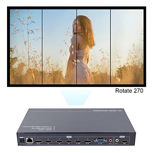 TN701 HDMI VGA DP input Switch HD Video Upscaling Rotator Switcher With Audio HDMI signal Image Rotation 90, 270, 180