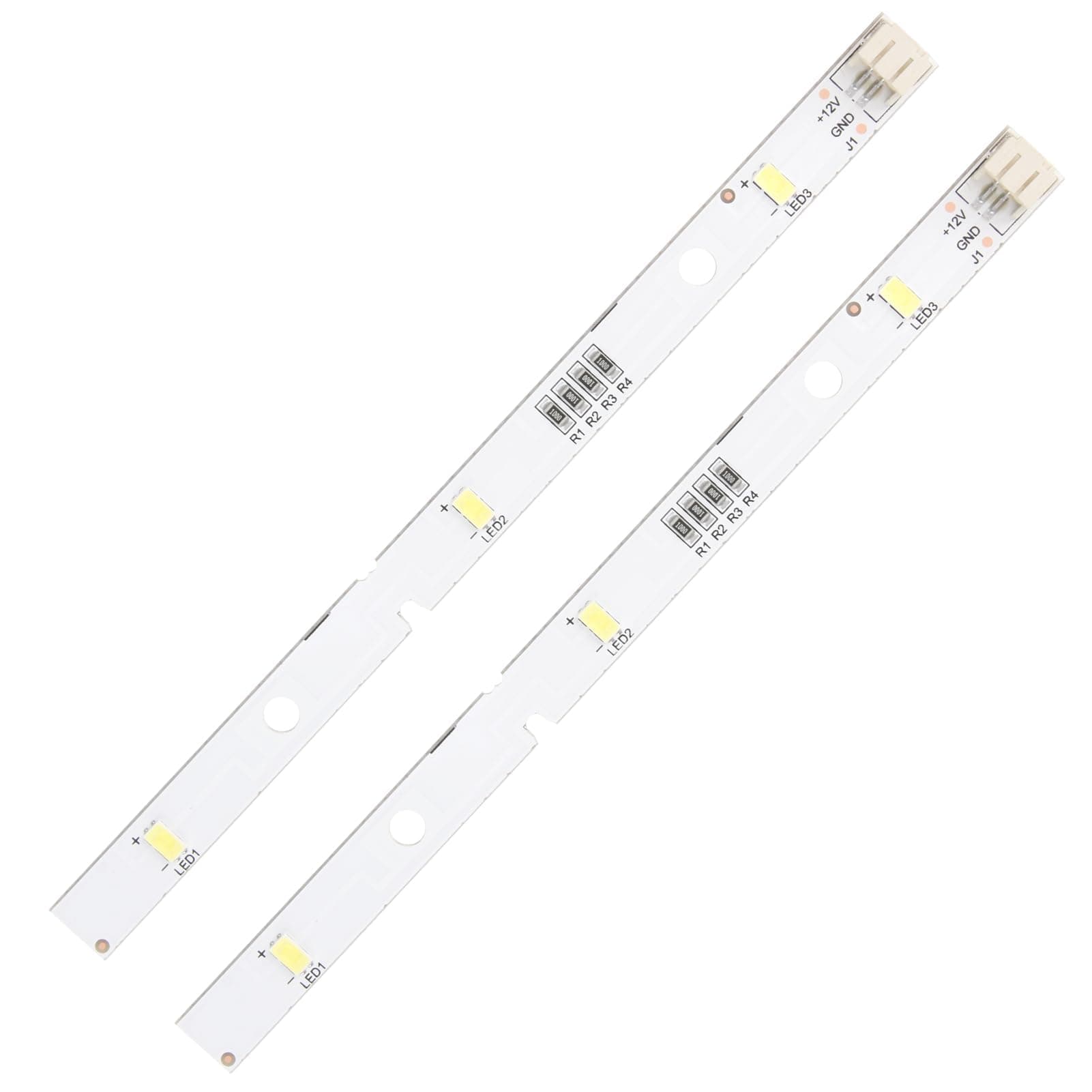 2Pcs LED Strip Light for RONGSHENG/HISENSE Refrigerator Replacement LED Strip Light Bar E349766 MDDZ-162A 1629348 1529227 DC12V 2W for Kenwood Fridge KIFF5017 KIFF5020 KIFF7017 KIFF7020 KSBNDIX18