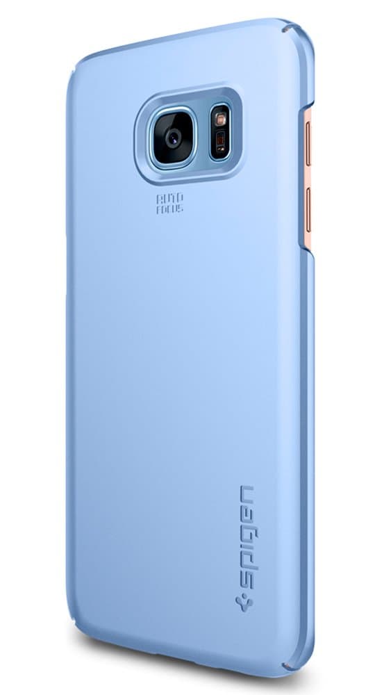 Spigen Thin Fit Galaxy S7 Edge Case with Premium Matte Finish Coating for Samsung Galaxy S7 Edge 2016 - Blue Coral