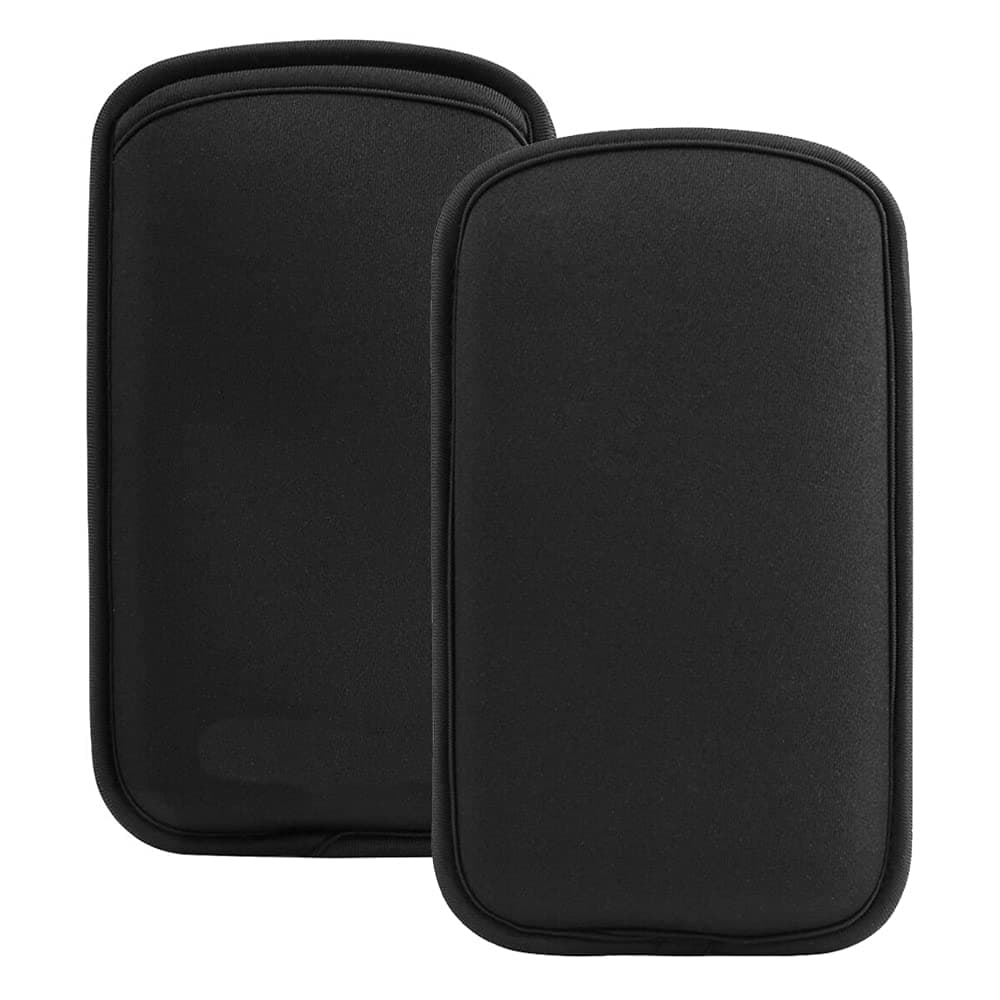 2 Pieces Cell Phone Sleeve Case Pouch for iPhone 16 Plus 17 Pro Max 16 15 Pro Max Samsung Galaxy S25 Ultra S24 Ultra S23 FE A15 A17 A16 A25 A35 A26 A36 Black Universal, Slim, Neoprene, Shock Proof
