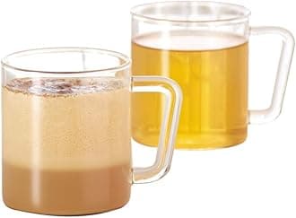 VCLM305 Vision Classic Large Mug [Set of 4] Clear Lightweight & Durable Drinkware, Drinking Mug For Coffee, Tea, or Latte, Heat Resistant, Dishwasher Safe |10 Ounce Cups