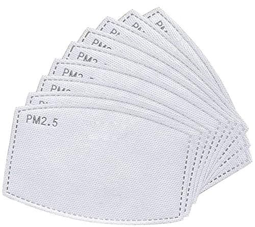 50 PCS PM2.5MASK Activated Carbon Filter, 5 Layers Replaceable Anti Haze Filters, Protective Mouth Filter for Outdoor