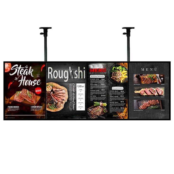 Menu LED Light Box, LED Restaurant Coffee Salon Display Light Box 3D Menu Board LED Backlit Menu Board For Restaurant Cafe Shops Wall Mounted Billboard