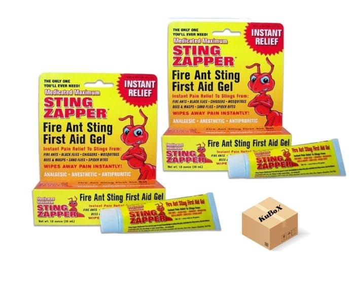 Medicated Maximum Sting Zapper Fire Ant Sting First Aid Gel, 1.0 oz, Pain Relief (Pack of 2)