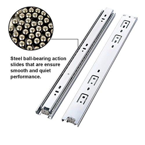 Drawer Slides 20 Inch Brushed Nickel