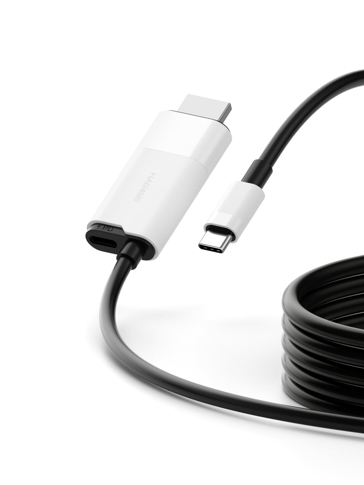 Hagibis Switch Dock for Nintendo Switch & Switch OLED, USB C to HDMI Cable Adapter with 4K@60Hz HDMI, 100W PD, Type-C to HDMI Adapter for Laptop, Tablet, SteamDeck, ROG Ally (White 60Hz)