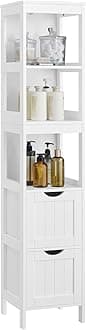VASAGLE Bathroom Floor Cabinet, Freestanding Bathroom Storage Unit, with 2 Dr...