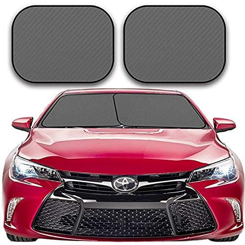 Big Hippo Car Sun Shade, Front Car Windshield Sunshade Keeps Vehicle Cool-UV Ray Protector Sunshade, Easy to Use, 2 Piece Universal Size for Car, SUV, Truck