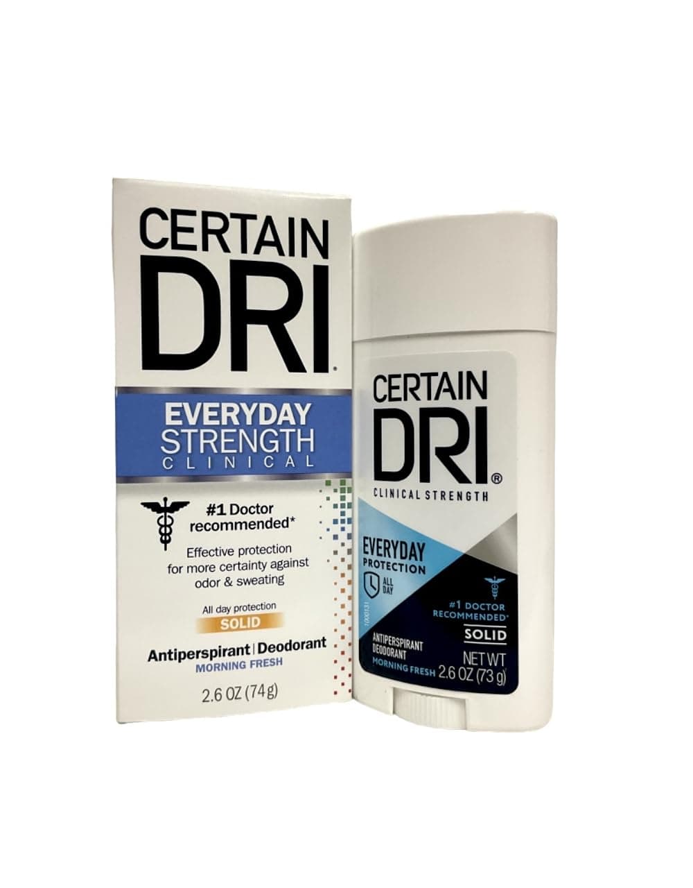 Certain Dri Everyday Strength Clinical Solid Antiperspirant/Deodorant, Morning Fresh Fragrance, 2.6 Oz Each (Pack Of 9)