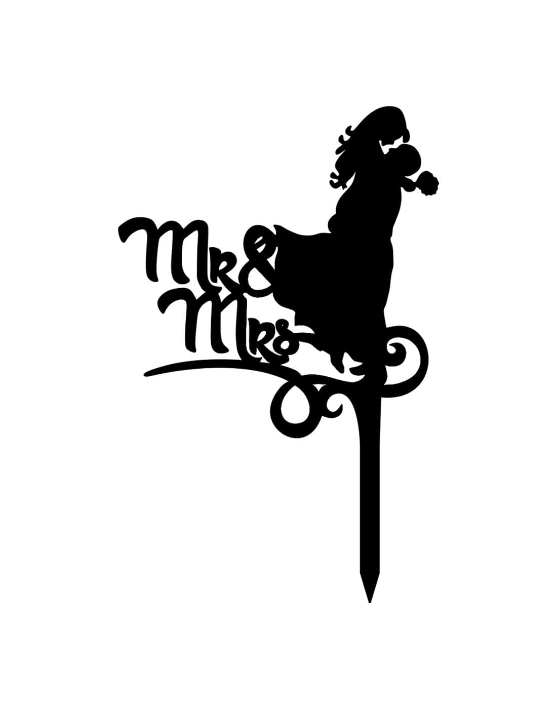 Omkraft Black Acrylic Cake Topper