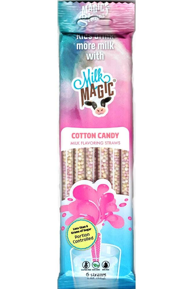 Milk Magic Cotton Candy Flavoring Straws (6 Pieces)