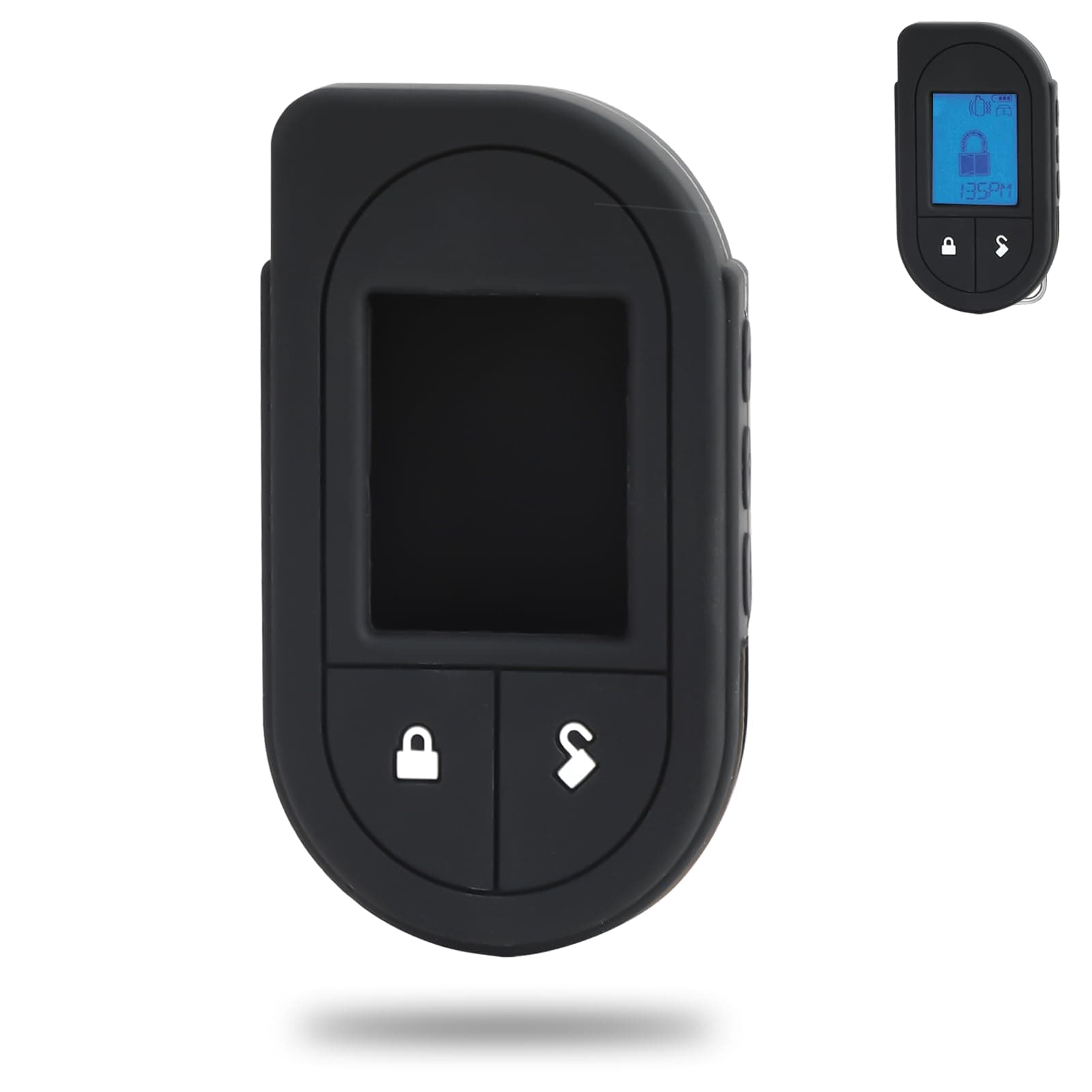 Remote Case for Viper, Soft Silicone Car Key Case Shell, Protective Fob Cover with Button, Non-Toxic Keyless Entry Remote Control Replacement for Viper #4706 5706 7351V 7752V 7756V (Black)