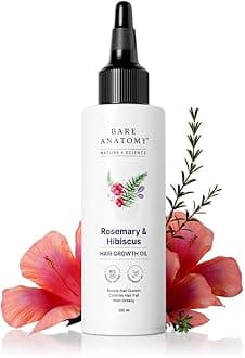 Nature x Science Rosemary Hibiscus Hair Growth Oil for Women & Men | Promotes New Growth & Strengthens | Nourishes Scalp & Controls Fall | Suitable for All Types-100ml
