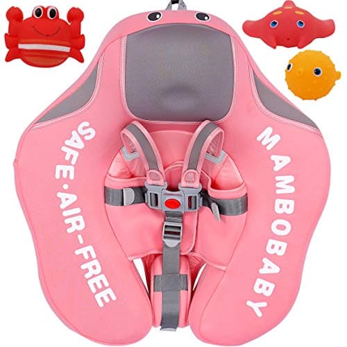 Preself Baby Solid Float Ring Infant Toddler Safety Aquatics Swim Floating Swimming Pool School Training (Pink)