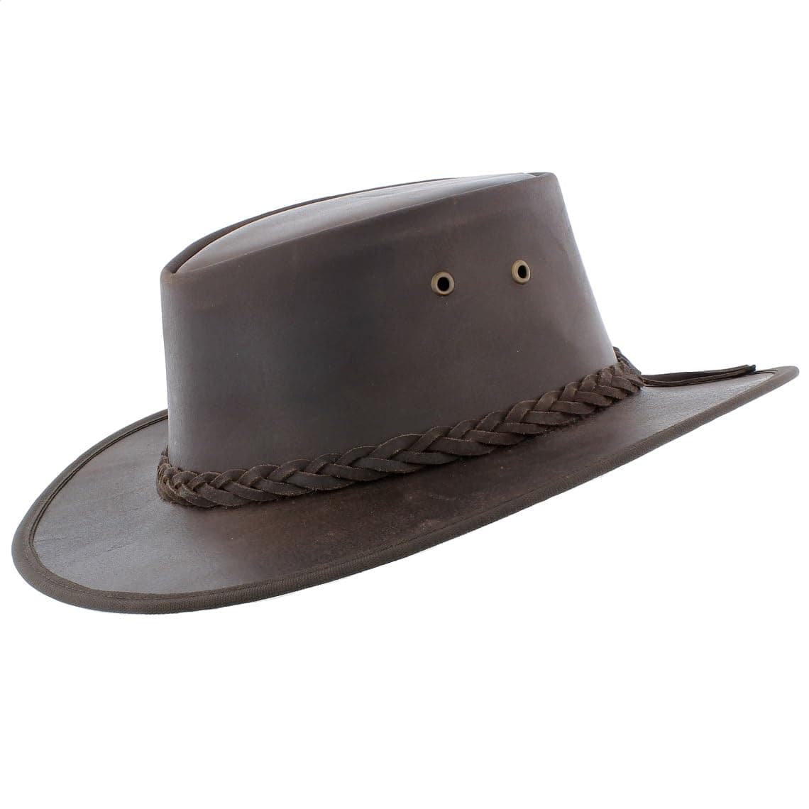 Outback Real Leather Bush Hat with Chin Strap (Aussie/Western/Australian)