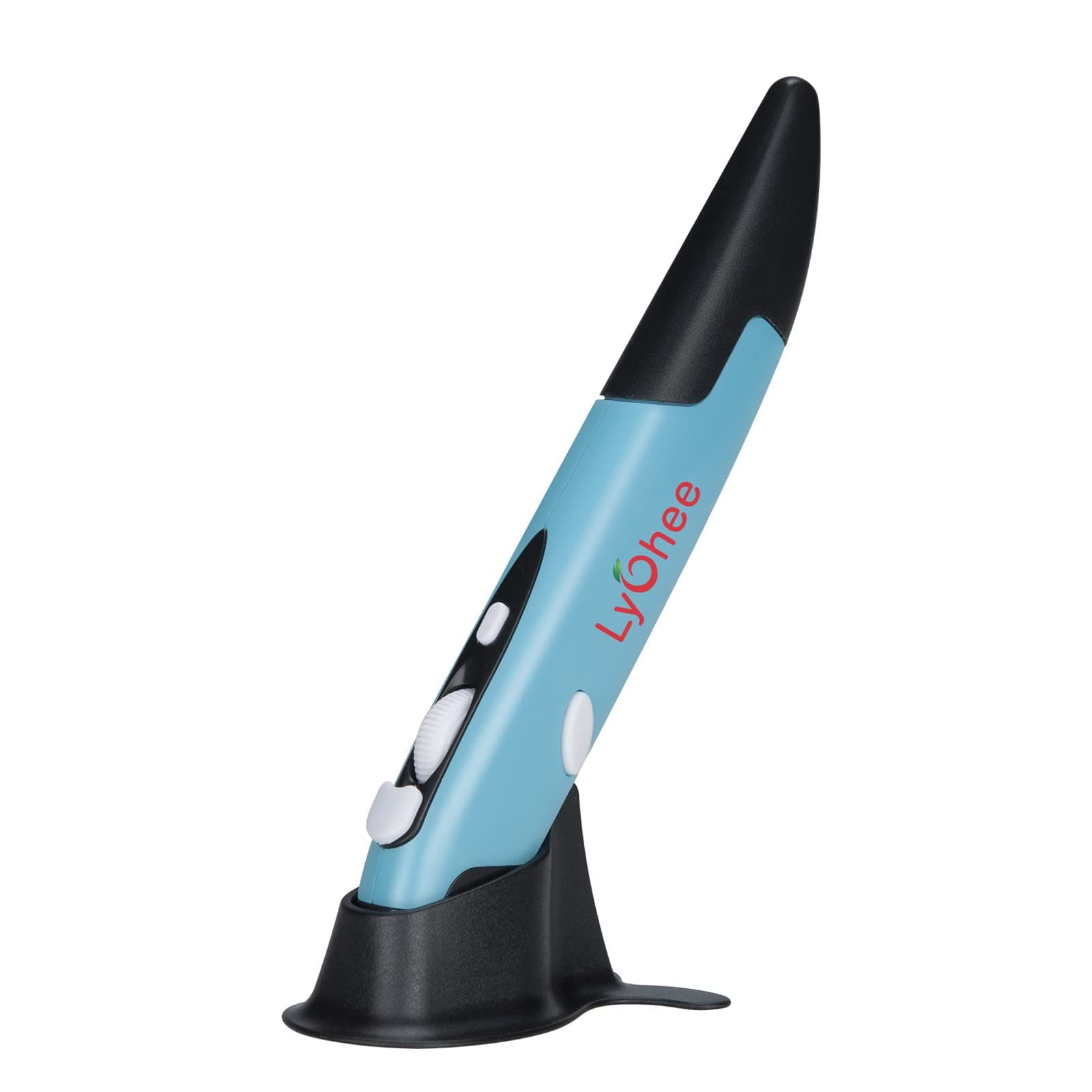 lychee Wireless Optical Pocket Pen Mouse, 2.4GHZ USB Wireless Optical Pen Mouse 800/1200/1600 DPI Adjustable Handwriting Mini Mice for PC Laptop Notebook Computer Mac (Blue)