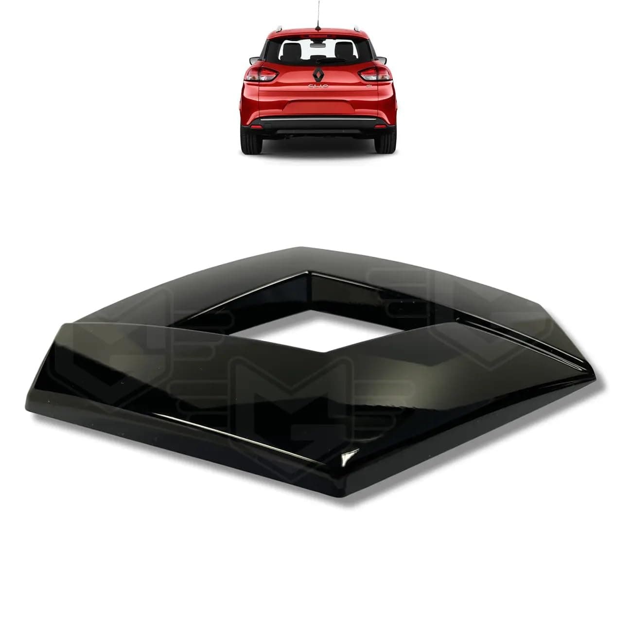 Rear Boot Lid Black Diamond Badge Emblem Replacement For Clio MK4/Megane MK3 908890837R