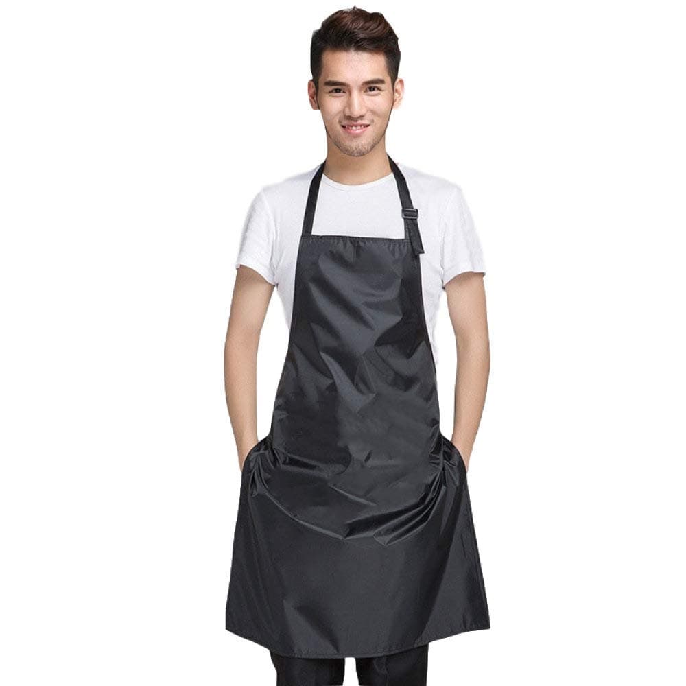 WDDNTX Work Apron,Waterproof Rubber Vinyl Apron Lab Work Butcher Dog Grooming Cleaning Fish Industrial Chemical Resistant Plastic Work Smock