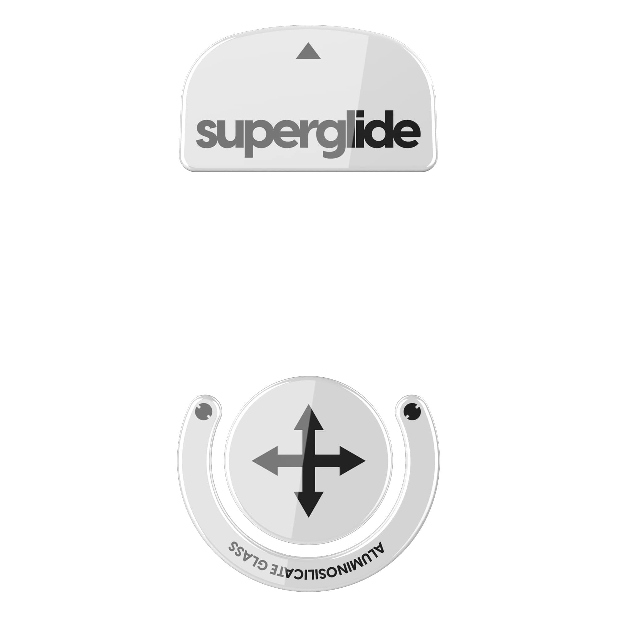 Superglide(Type S) Mouse Sole for Logicool Gpro X Superlight Mouse Feet [Tempered Glass Material, Round Edge, Heavy Duty, Ultra Low Friction, Super Smooth] - White