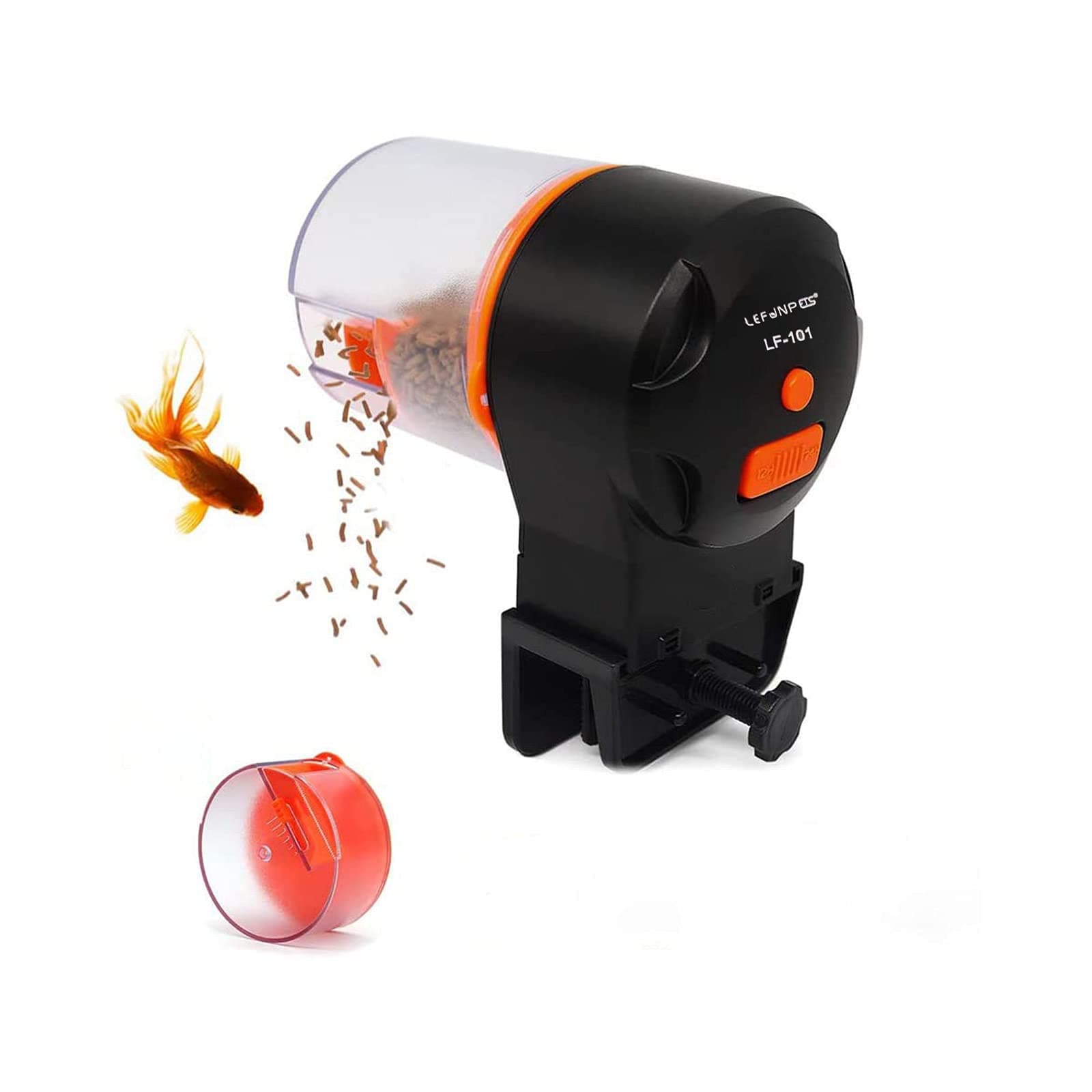 Automatic Fish Feeder, Aquarium Tank Timer Auto Feeder with 2 Food Dispensers for Aquarium or Fish Tank