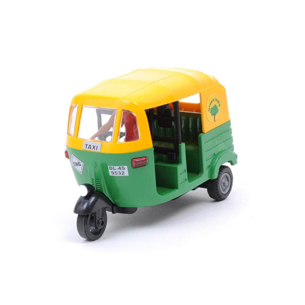 Plastic Pull Back Auto Rickshaw Number Of Pieces: 1, Multicolour, 36 Months