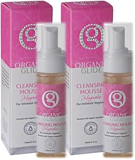 Organic Glide Probiotic Natural Feminine Intimate Body Wash PH Balanced, Magnolia, 5 oz Pump Bottle (2-Pack)