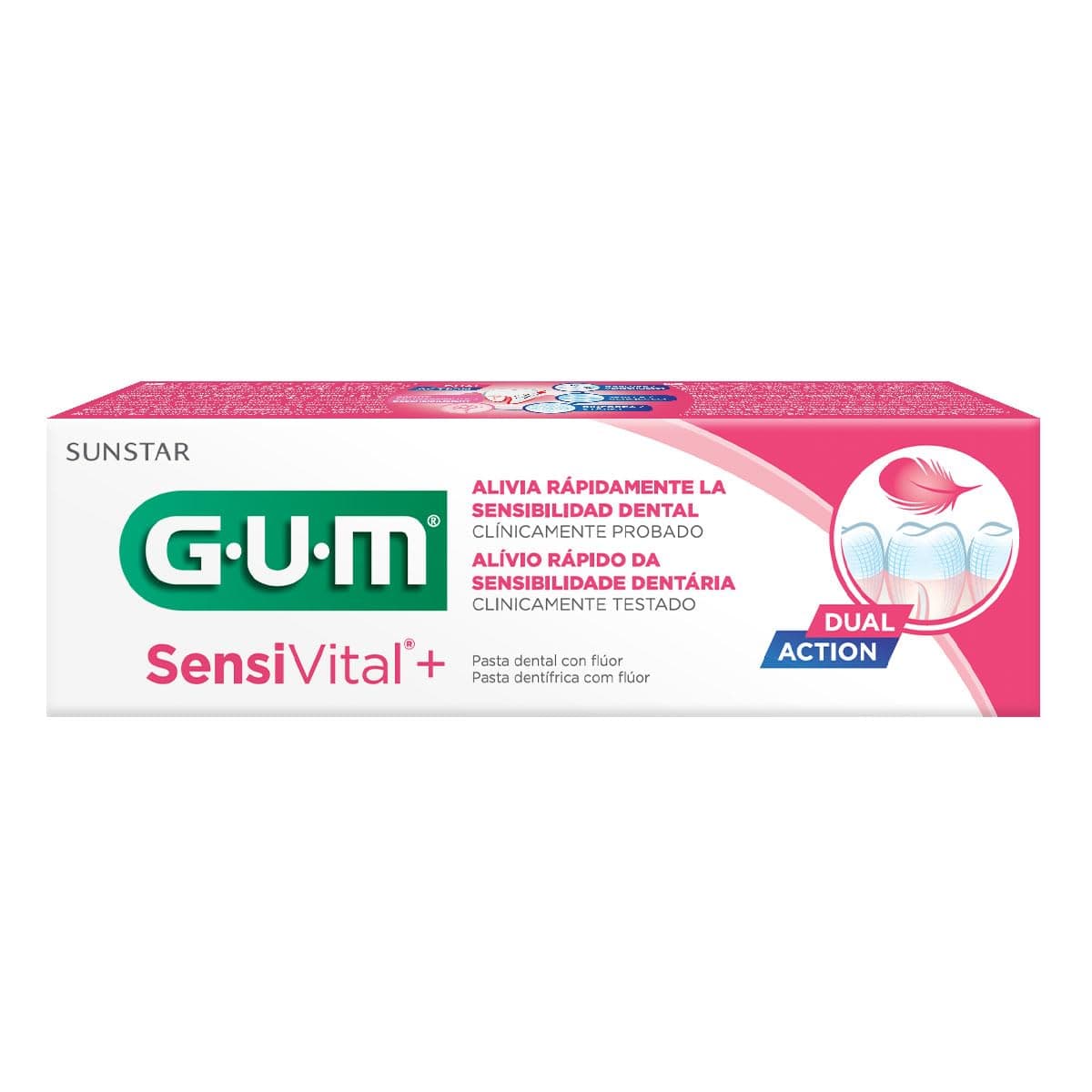 Sensi Vital+ Dual Action Toothpaste with Fluoride 75 ml (2.5 Fl Oz) 1 unit - Made in Italy [italian import].