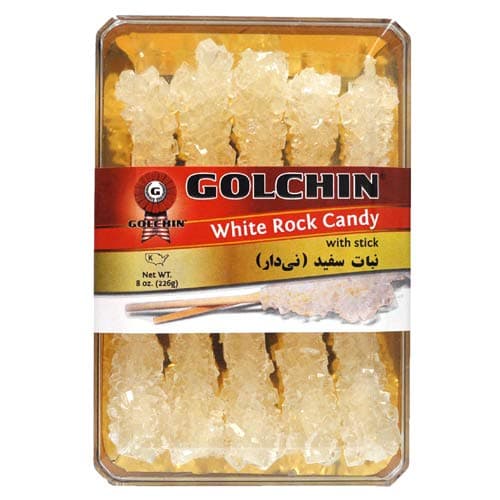 Golchin White Rock Candy With Stick
