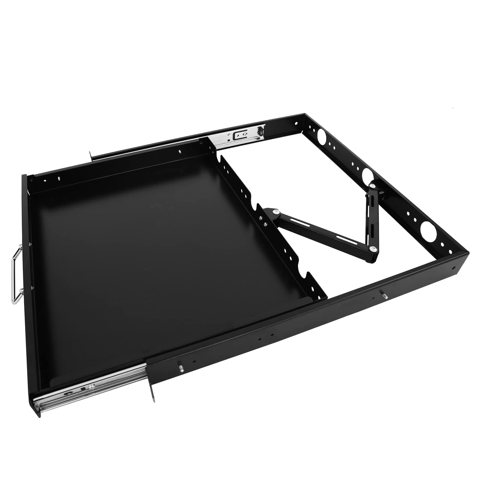 Raising Electronics Raising Electronic 1U Rack Mount Sliding Keyboard Tray Cantilever For Server Data Network Rack