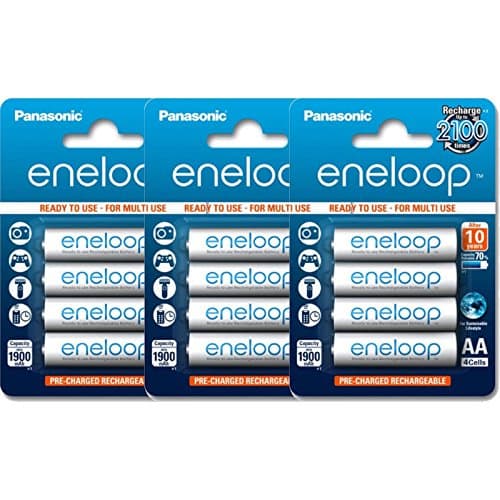 20 Panasonic Eneloop AA BK-3MCCE min 1900 maH Rechargeable Batteries