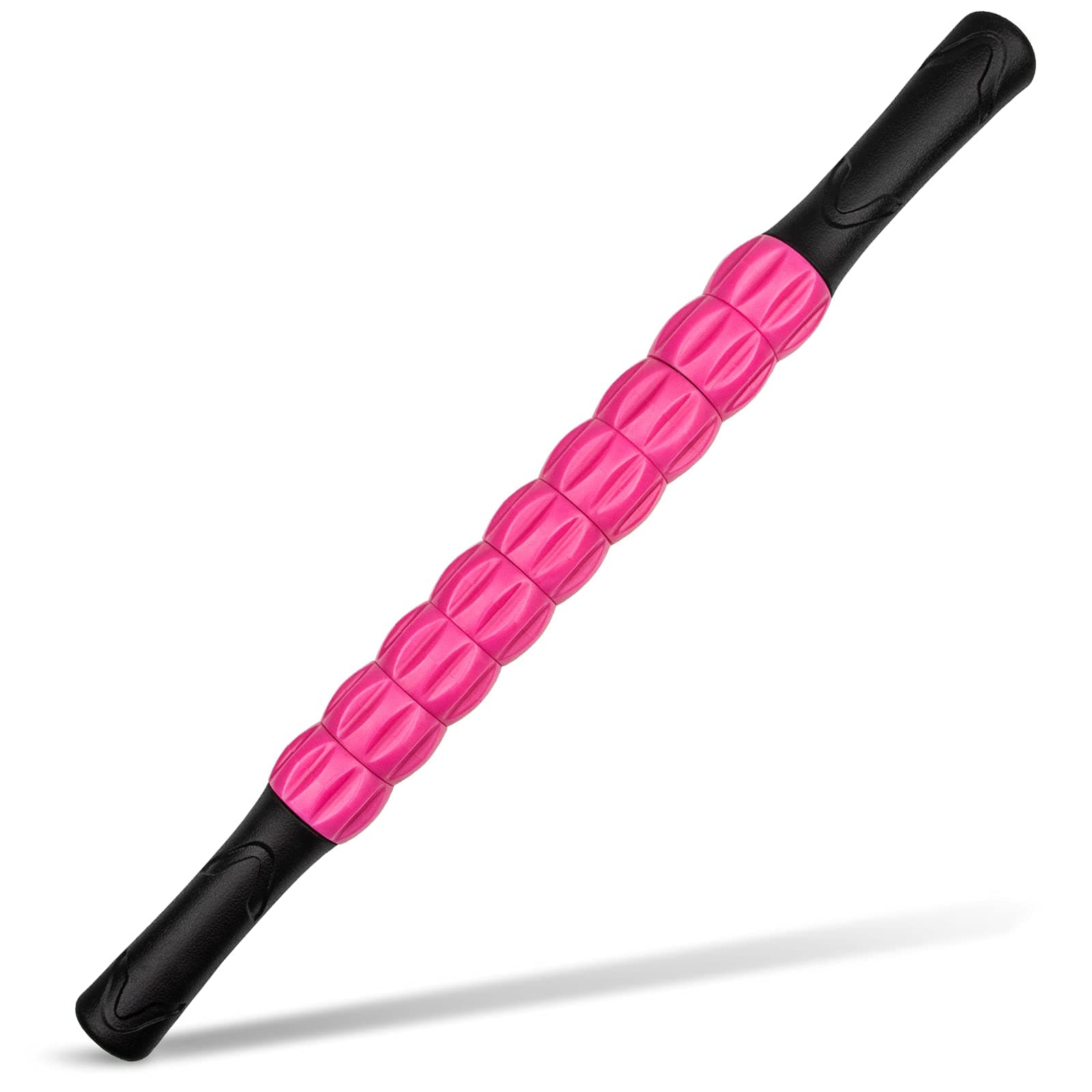 Adhafera Massage Stick Roller for Deep Tissue，with 360°Gear Muscle Roller Stick for Relief Pain，Massage，Sore and Cramping（Red）