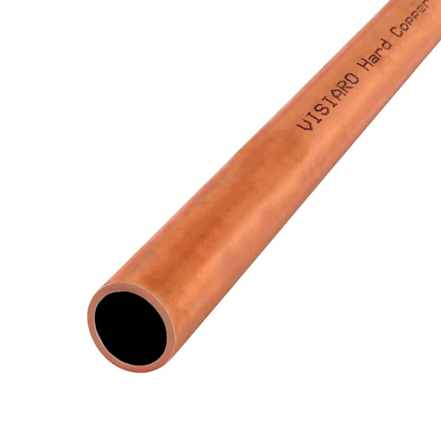 Hard Copper Pipe/Tube, 1mtr long, Outer Diameter - 6 mm and Wall Thickness - 25 guage, Pack of 1 pcs
