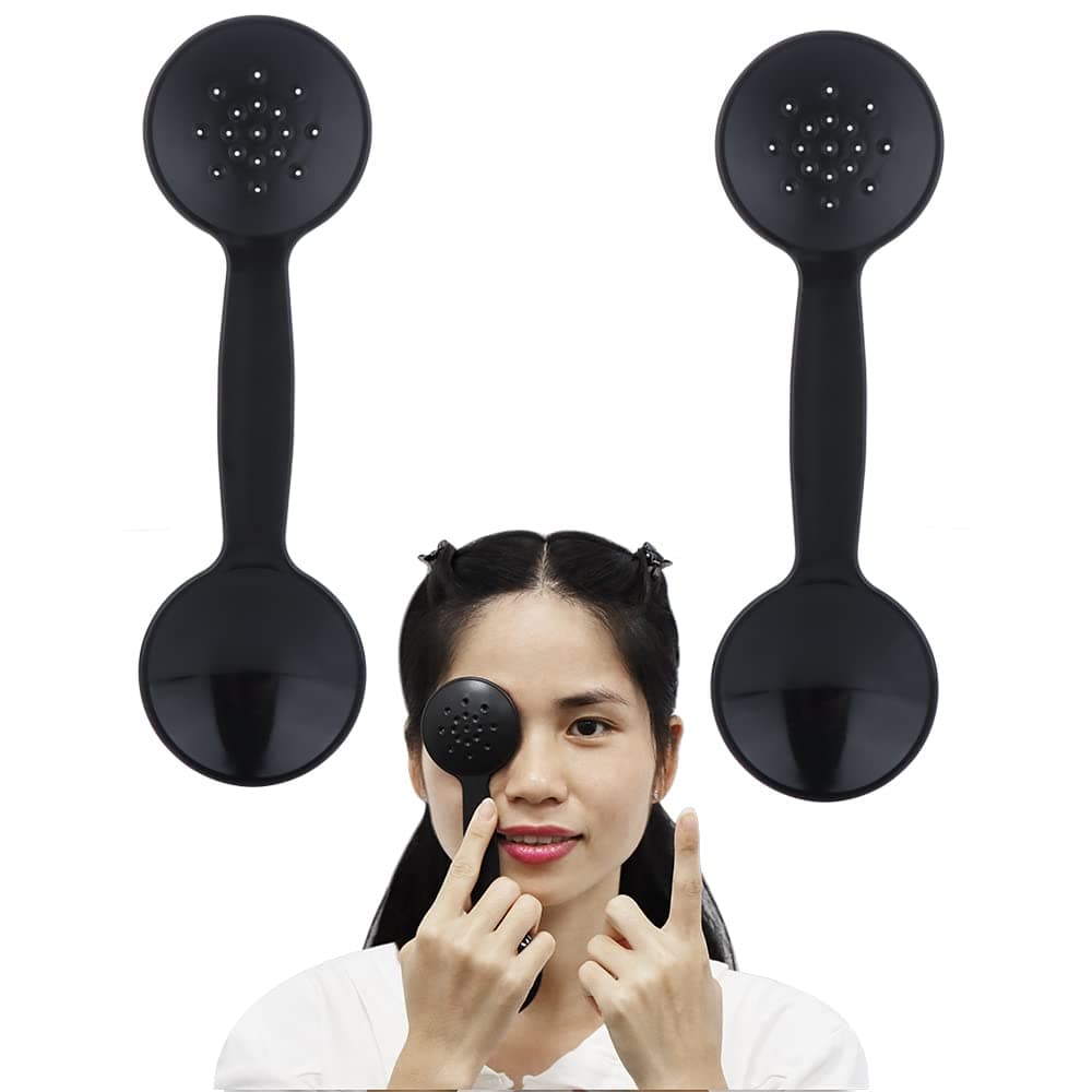 DQITJ 2 Pcs Dual-use Black Handheld Eye Occluder Plastic Vision Optics Optometry Instrument for Eye Chart Exam (Black)