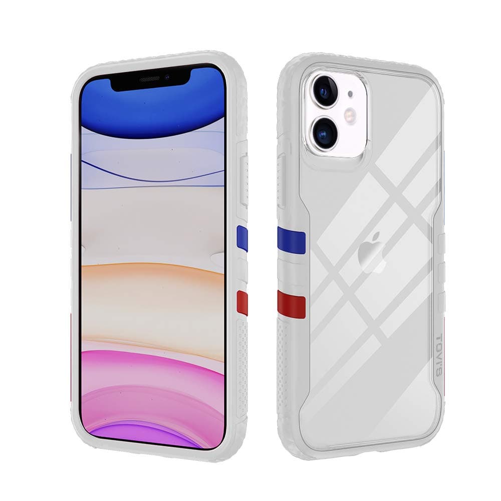TGVi's Case for iPhone 11 Phone Case, [10ft Drop Tested] Shock-Proof, Drop-Proof, PC + TPU Material Protective Case Compatible for iPhone 11, Clear Back Shell & Support Wireless Charging, White