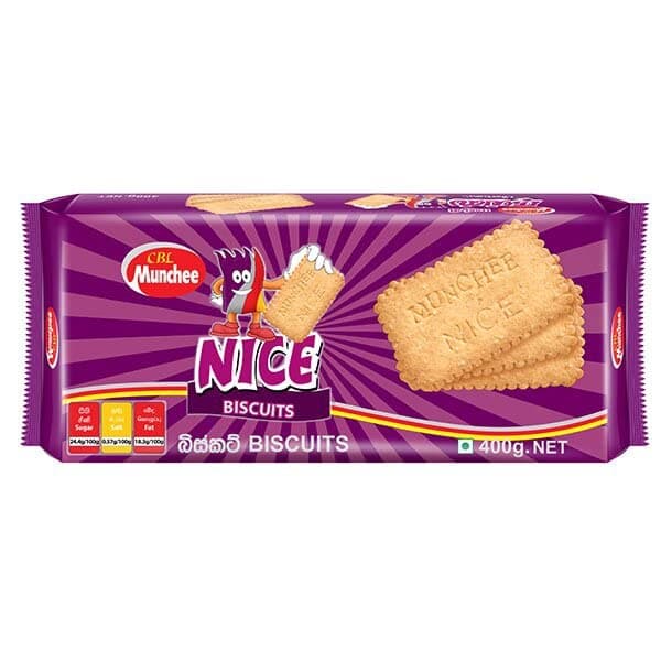 Munchee Nice Biscuits 400g - Pack of 4 | Authentic Taste of Sri Lanka